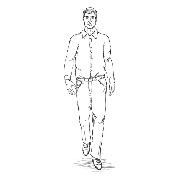 Διανυσματικό μοντέλο άνθρωπος σκίτσο - Διάνυσμα, εικόνα