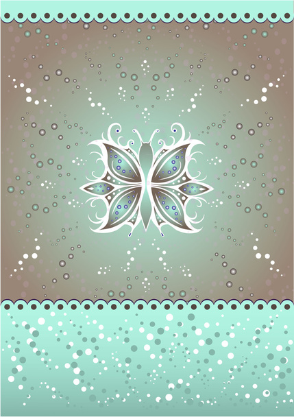 グリーティング カードの抽象的な蝶ベクトル - ベクター画像