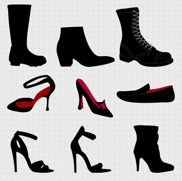 παπούτσια γυναικών και ανδρών - διάνυσμα - Διάνυσμα, εικόνα