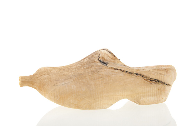 wooden clog on white - Foto, immagini