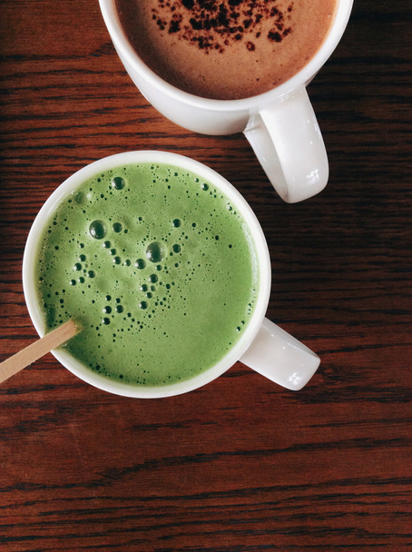 Zelený čaj matcha latte - Fotografie, Obrázek