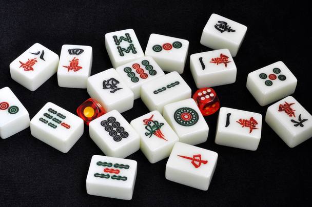 Azulejos de mahjong chino
 - Foto, Imagen