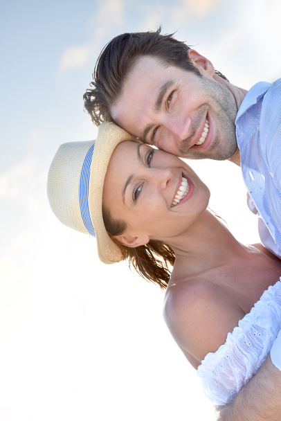 cheerful couple on vacation - Photo, Image