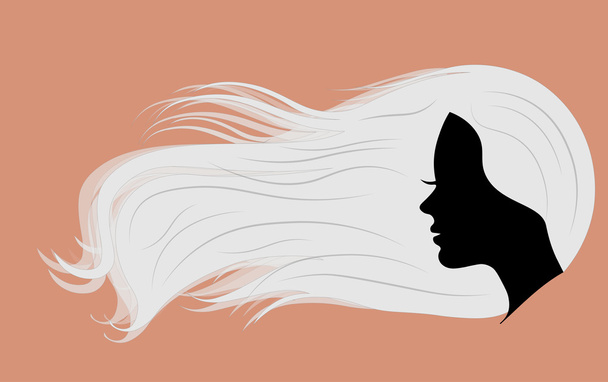 Woman sketch silhouette - Vector, Image
