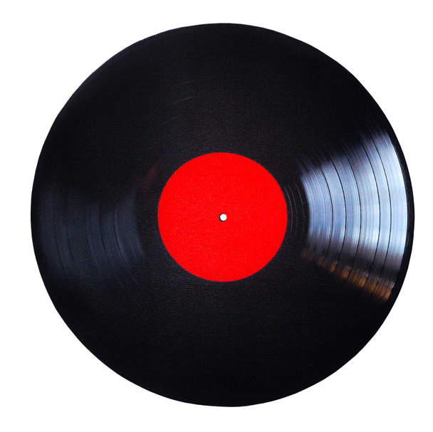 Rode vinyl muziek - Foto, afbeelding