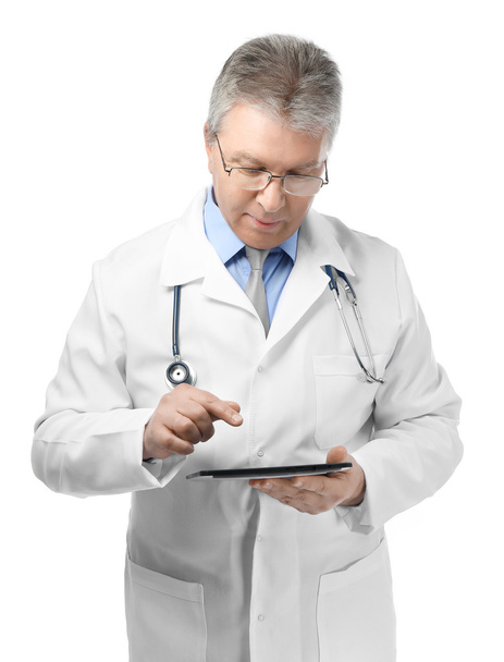 Doctor with stethoscope on background - Photo, image