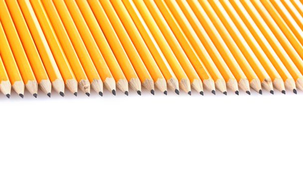 Lead pencils isolated on white - Foto, Imagen