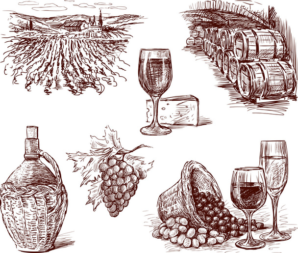 ブドウのワインの写真 - ベクター画像
