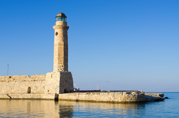 Deniz feneri rethymno, crete, Yunanistan - Fotoğraf, Görsel
