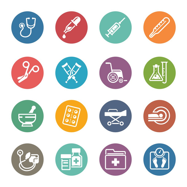 Orvosi berendezések & kellékek ikonok - Dot-sorozat - Vektor, kép
