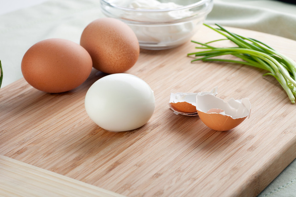 Huevos cocidos
 - Foto, Imagen