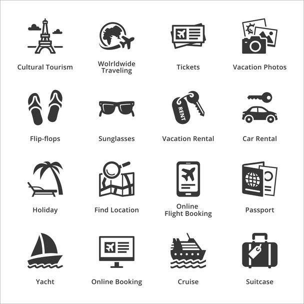 Iconos de Turismo y Viajes - Set 5
 - Vector, Imagen