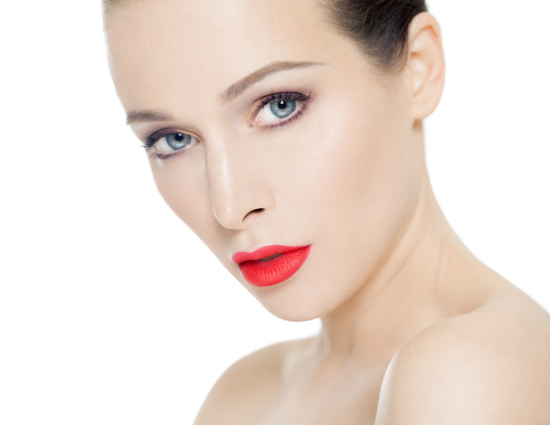 Natural Beauty With Coral Lips - Photo, Image