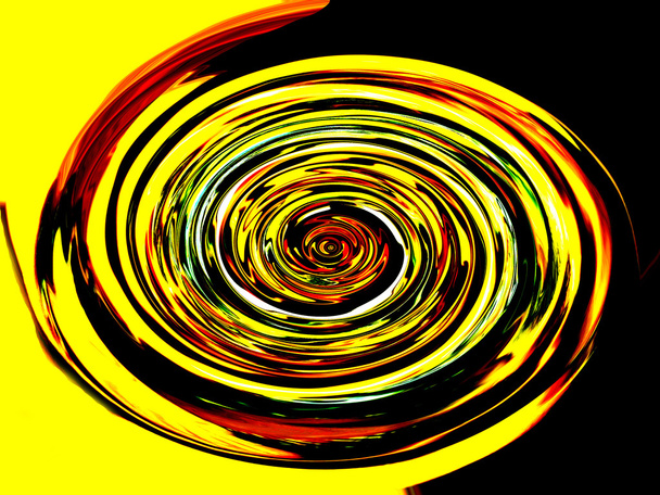 Spiral moves on a black background - Photo, Image