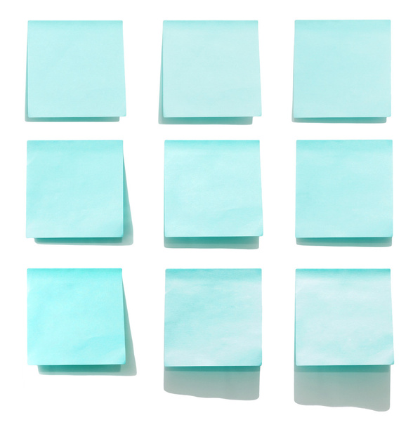 blauer Memo-Stick isoliert auf weißem Hintergrund - Foto, Bild