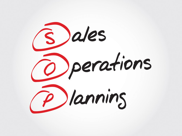 SOP - πωλήσεων και σχεδιασμό εργασιών - Διάνυσμα, εικόνα
