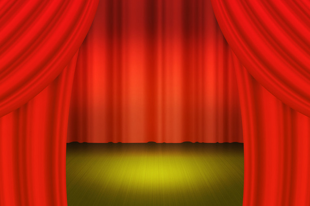 Red Cloth Curtain Background - Photo, Image