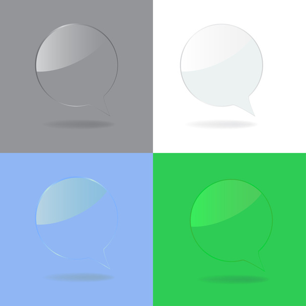 Glass speech bubble - Vector, Image