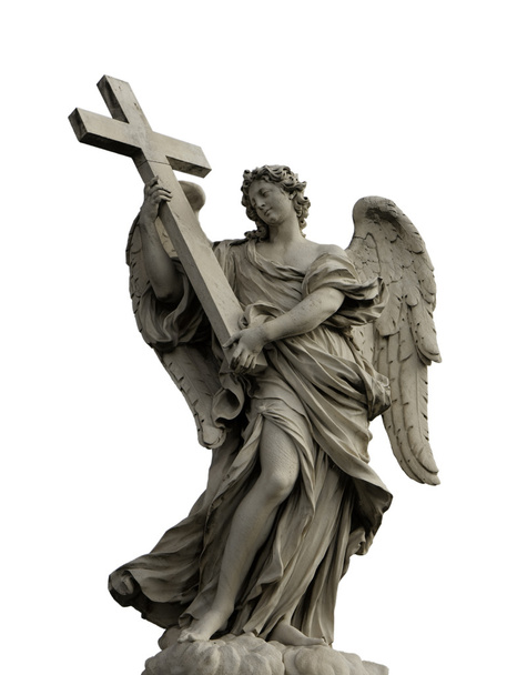 engel met cross, rome - Foto, afbeelding