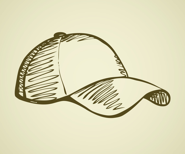 Cap with a visor. Vector drawing - Vector, Image