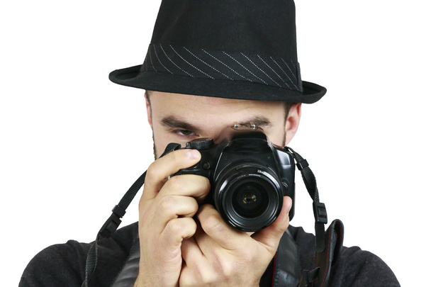 Man with Camera - Фото, изображение
