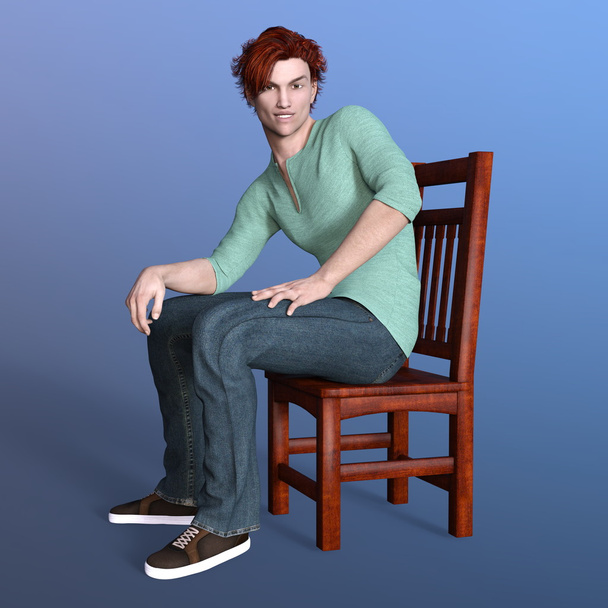 3D CG rendering of a young man - Фото, зображення