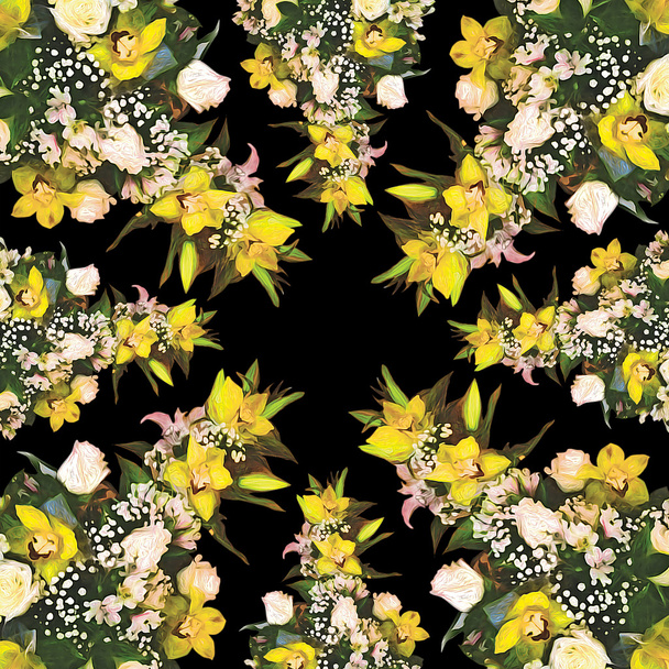 Stylized beautiful frame floral pattern - Foto, immagini