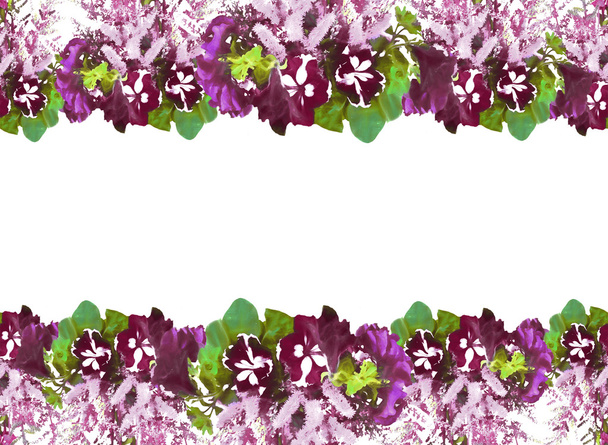 Seamless stylized floral bouquet pattern - Foto, imagen