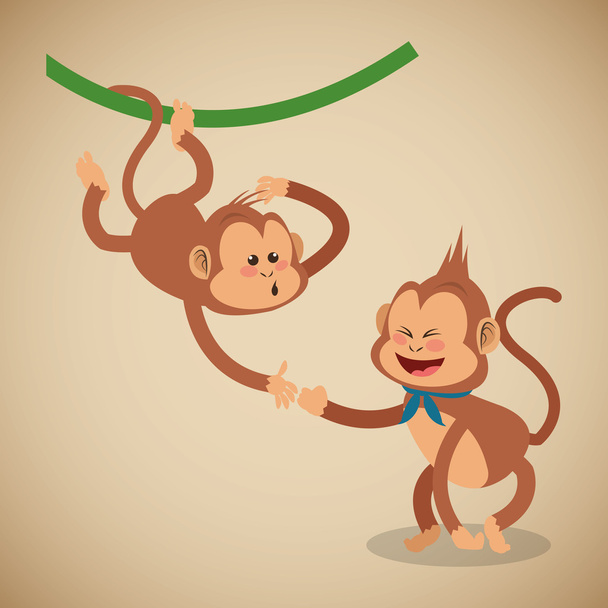 Дизайн обезьяны
 - Вектор,изображение