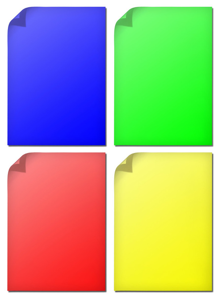 Сборник разноцветных бумаг с завитками - Фото, изображение