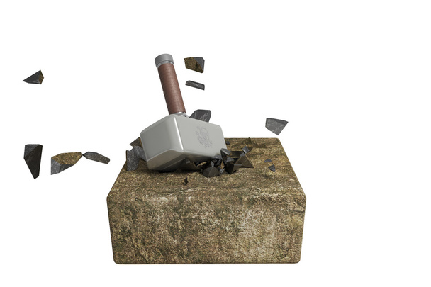 A hammer blow stone - Foto, Imagen
