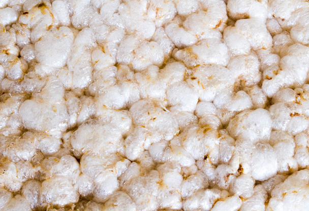 Puffasztott rizs, anyagmintás háttér - Fotó, kép