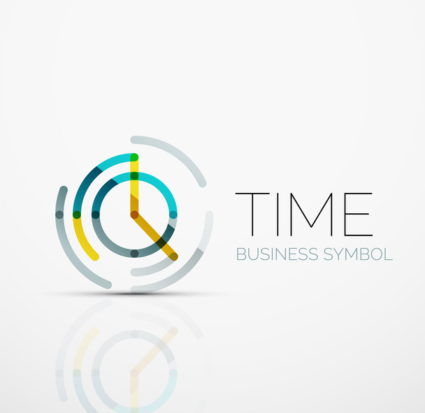 Vector logo abstracte idee, tijdpictogram concept of klok business. Ontwerpsjabloon voor creatieve logo - Vector, afbeelding