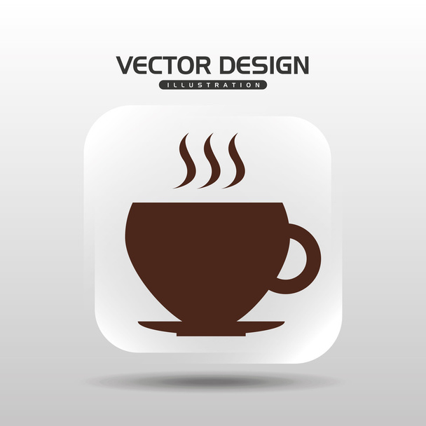 coffee time icon design - Vektör, Görsel