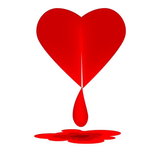 心臓と血液のベクトル - ベクター画像