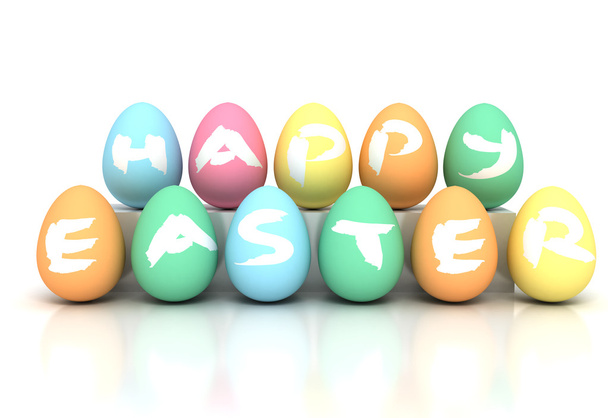 Huevos de Pascua en blanco - Imagen de stock
 - Foto, imagen