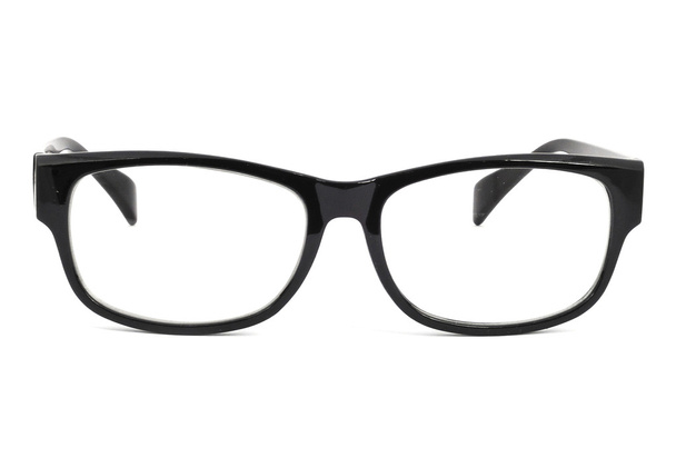 Gafas modernas con reflexión sobre fondo blanco
 - Foto, imagen