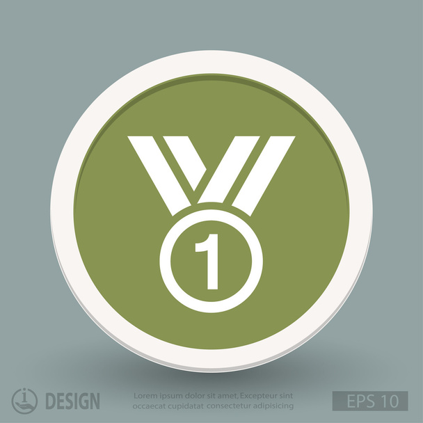 Award flat design icon - Vector, Image