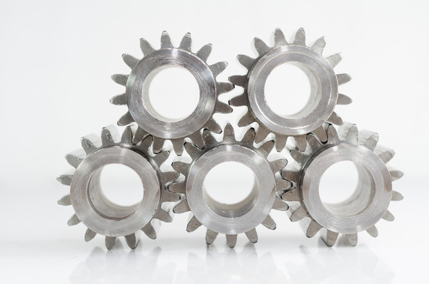 set of gears for meaning unity on isolated - 写真・画像