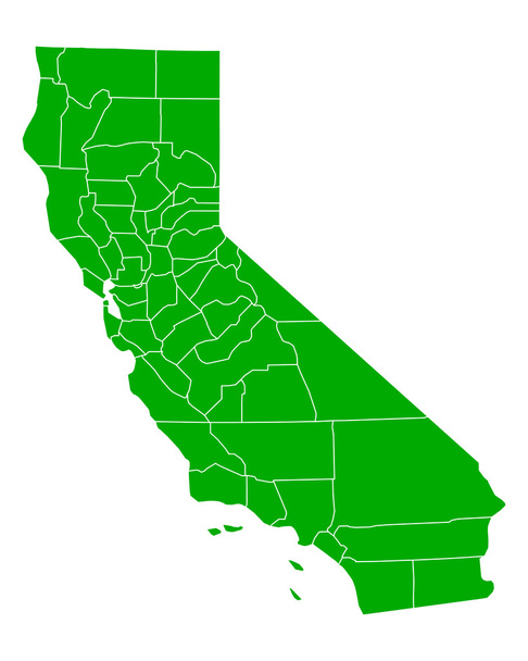 Doğru harita Kaliforniya - Vektör, Görsel