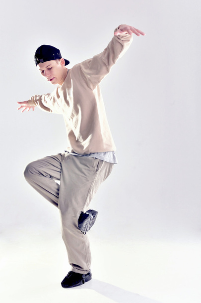 stylish and cool breakdance style dancer posing - Photo, Image