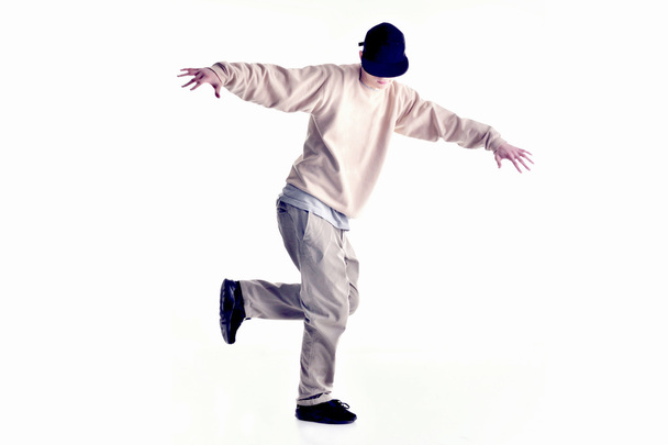 stylish and cool breakdance style dancer posing - Fotoğraf, Görsel