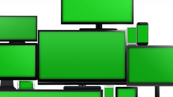 Many different types of screens with green screen - Footage, Video