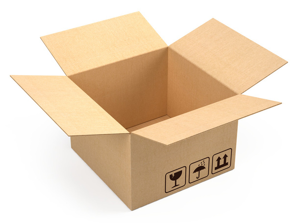 Kartonnen doos pakket geopend - Foto, afbeelding