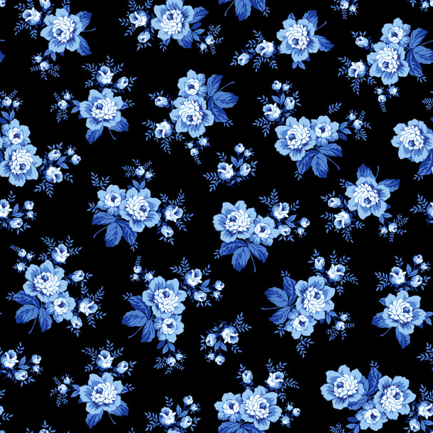 Flower illustration pattern - Fotoğraf, Görsel
