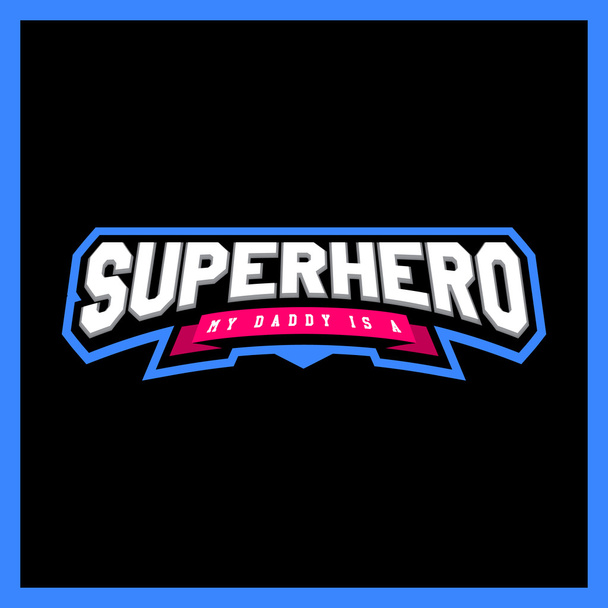 Süper kahraman güç tam tipografi, t-shirt grafik - Vektör, Görsel