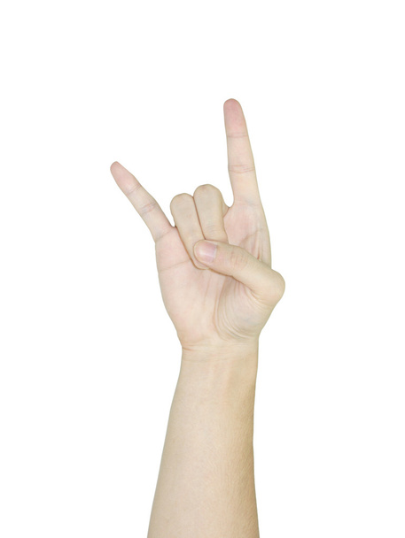 Символ жесту рук ізольовано на білому тлі
 - Фото, зображення
