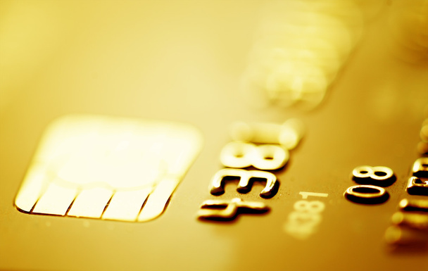 Tarjetas de crédito en color dorado
 - Foto, Imagen