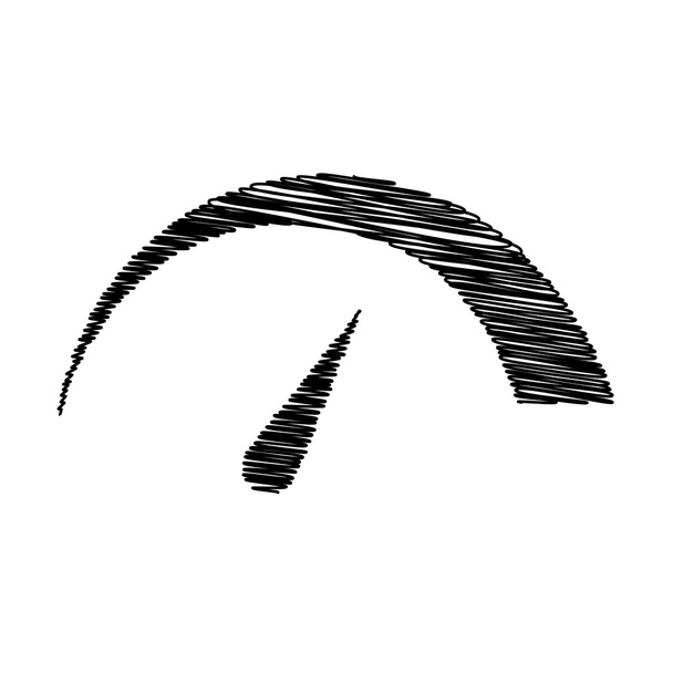 schwarzes Symbol mit Kritzeleffekt - Vektor, Bild