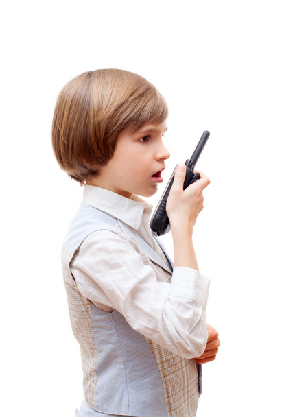 little boy with walkie-talkie - Фото, зображення